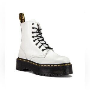 Dr. Martens Jadon Boot Smooth Leather Platform, White